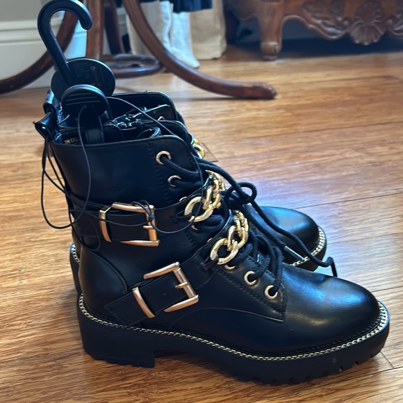 Primark Combat-Style Boots with Chains - Picture 2 of 6